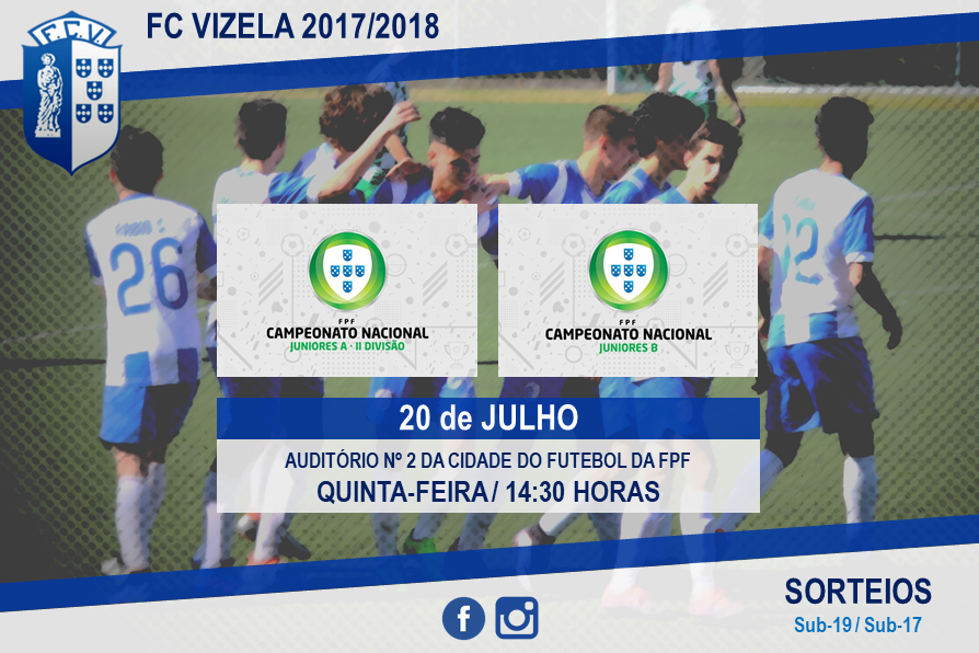 Sorteio de Juniores e Juvenis esta quinta-feira
