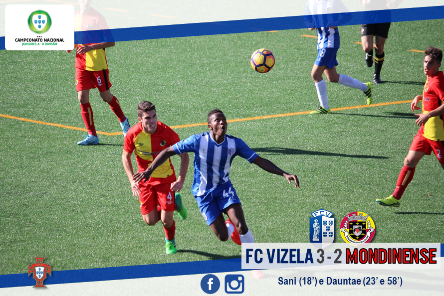 Juniores venceram Mondinense em jogo emotivo